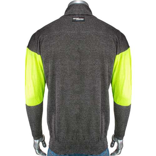 J100SP-3CM-HVB-TL ATA® Blended Cut Resistant Jacket with Hi-Vis Sleeves and Thumb Loops