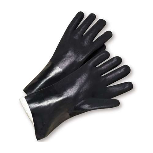 J1017RF PVC Dipped Glove with Jersey Liner and Rough Sandy Finish - 10" Length