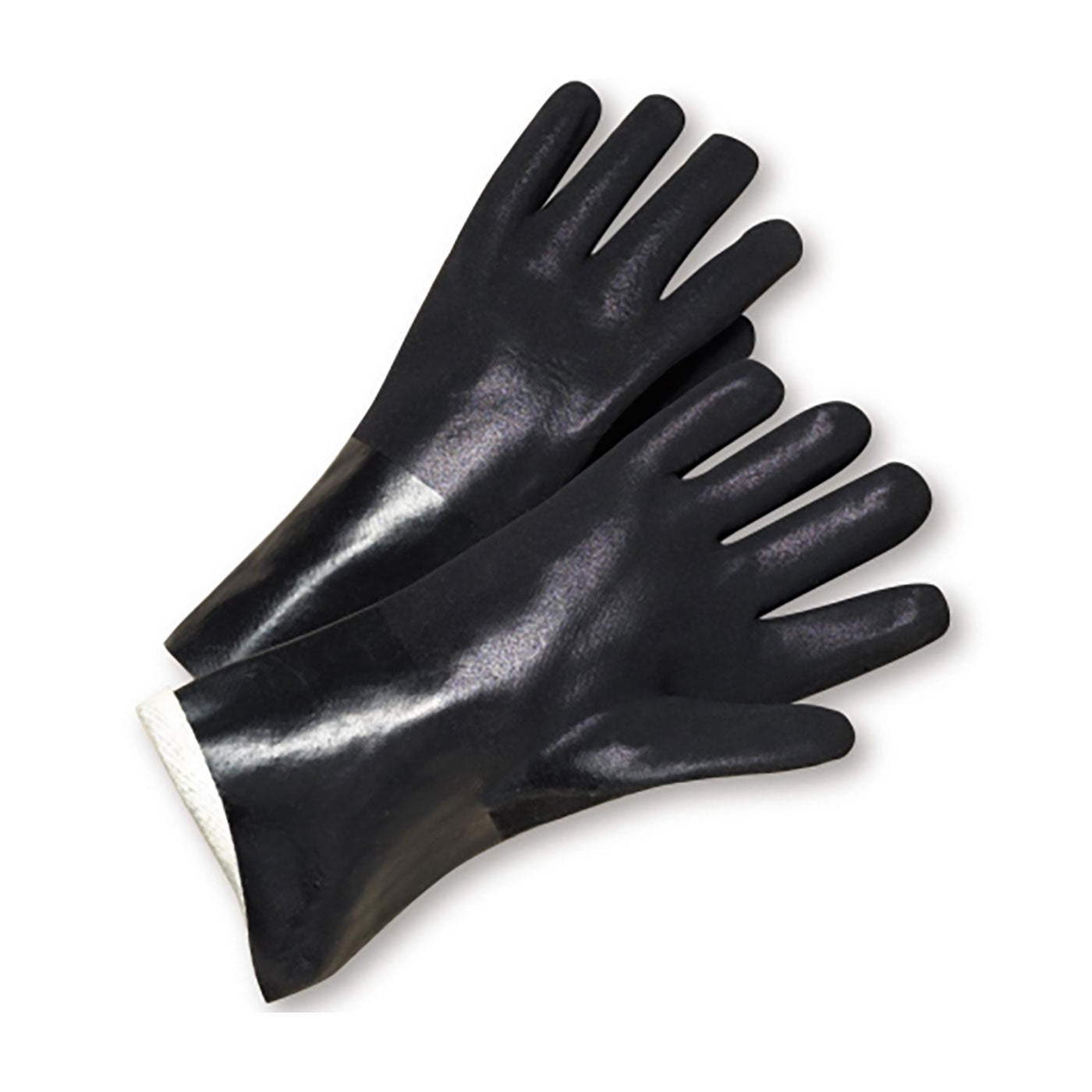 J1017RF PVC Dipped Glove with Jersey Liner and Rough Sandy Finish - 10" Length