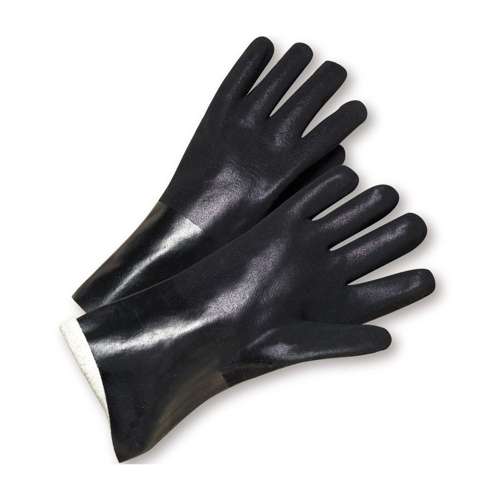 J1027RF PVC Dipped Glove with Jersey Liner and Rough Sandy Finish - 12" Length