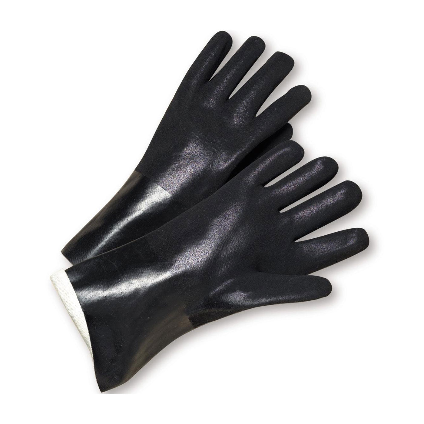 J1027RF PVC Dipped Glove with Jersey Liner and Rough Sandy Finish - 12" Length