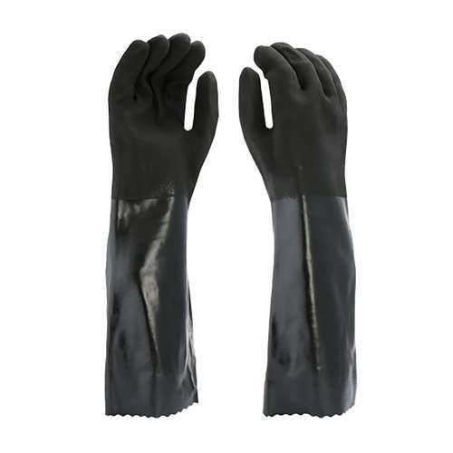 J1087RF PVC Dipped Glove with Jersey Liner and Rough Sandy Finish - 18" Length