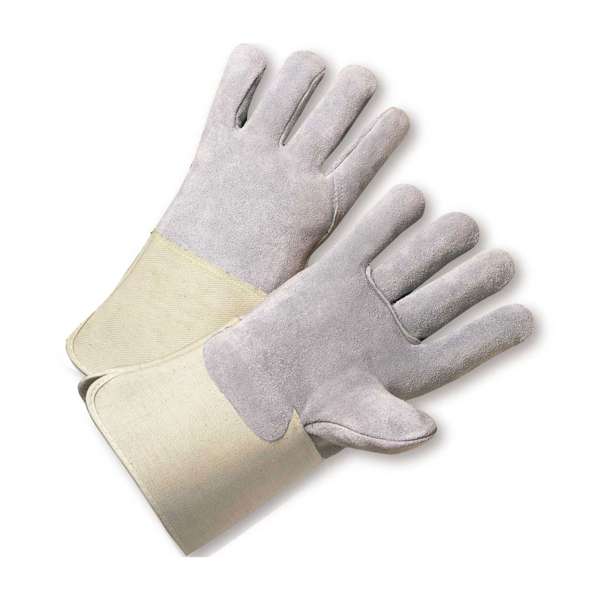 Superior Grade Split Cowhide Leather Drivers Glove with HPPE Blended Lining - Rubberized Gauntlet Cuff