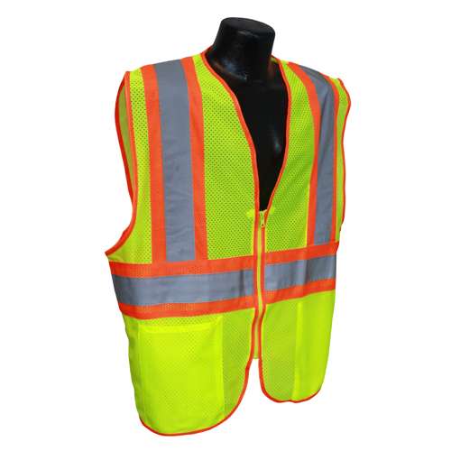 Radians LHV-5ANSI-CT LHV-5ANSI-CT Type R Class 2 3.5oz Poly Mesh Safety Vest ANSI Class 2
