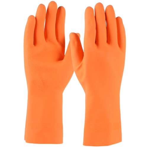 48-L302T Unsupported Latex, Industrial Flock Lined with Honeycomb Grip - 28 Mil