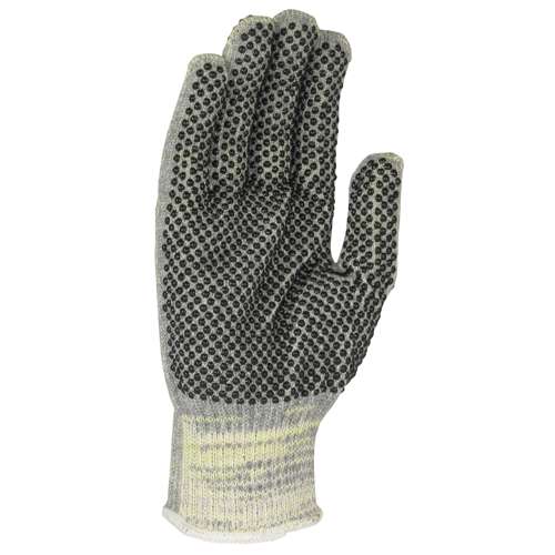 MATA10-GY-PD2 Seamless Knit ATA® Blended Glove with Double-Sided PVC Dot Grip