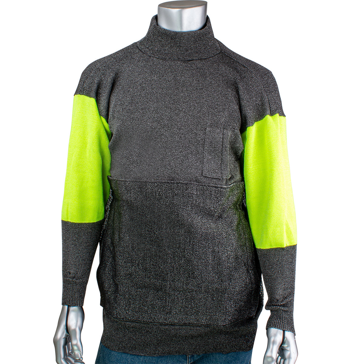 P190BP-PP1-TL ATA Tech Level 5 Pullover, Mesh Back,Hi-viz Yell Biceps,Vent, Belly