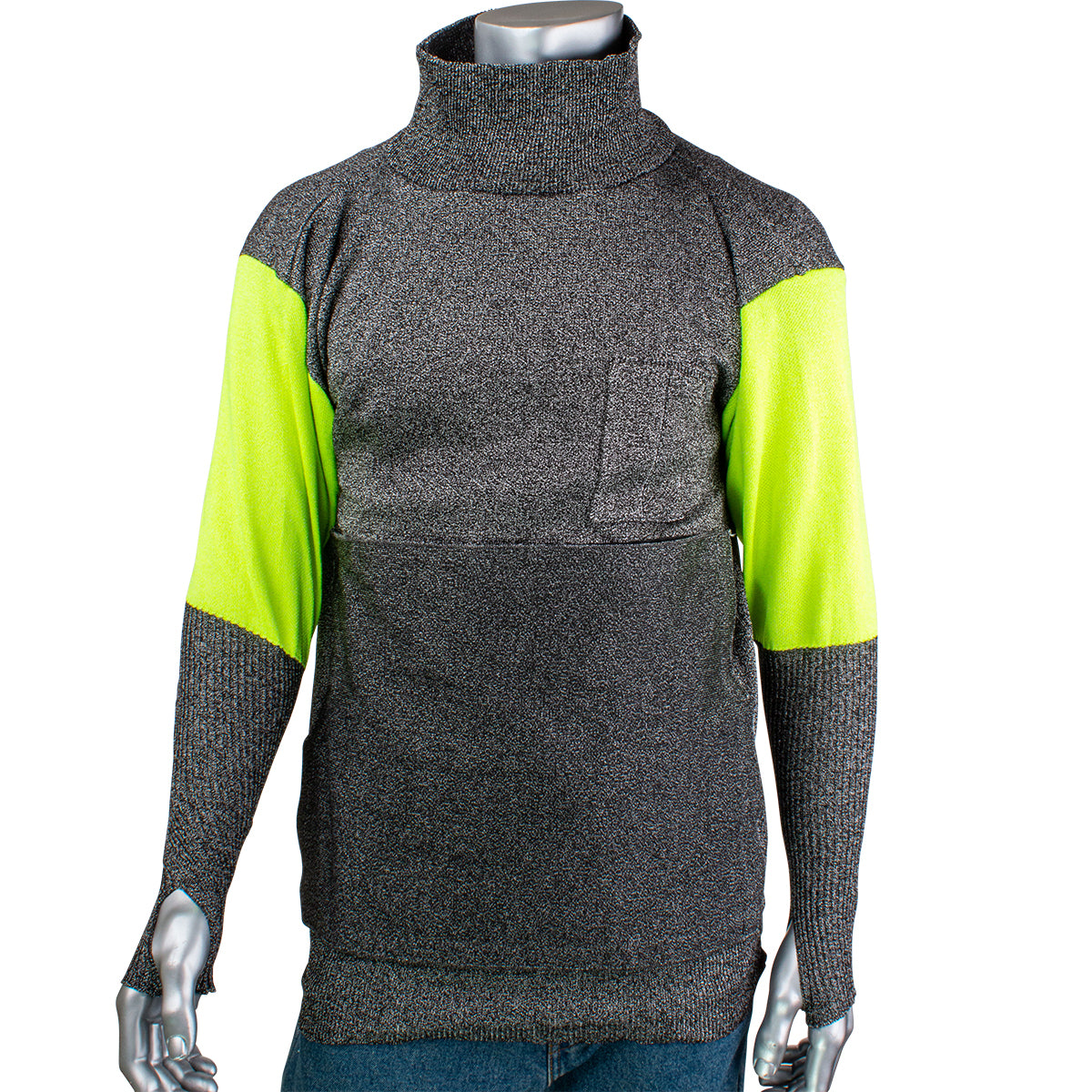 P601BP4CMHVBPP1TH ATA® Blended Cut Resistant Pullover with Hi-Vis Sleeves