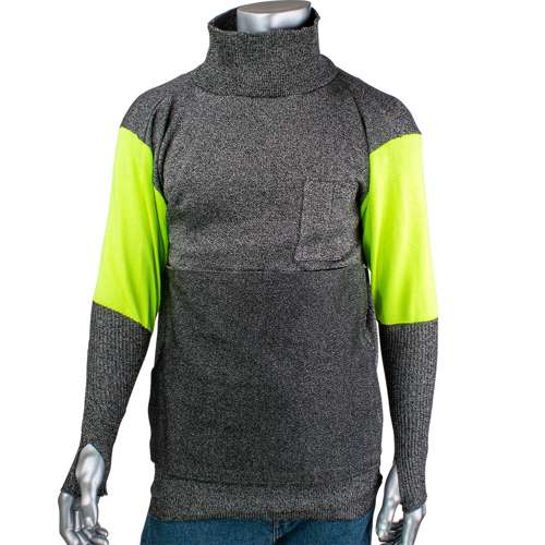 P601BP4CMHVBPP1TH ATA® Blended Cut Resistant Pullover with Hi-Vis Sleeves
