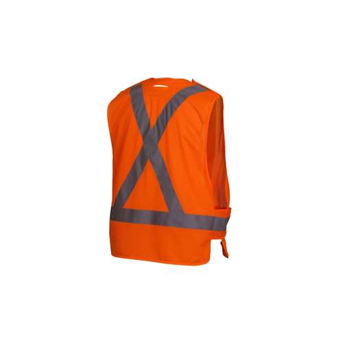 RCA2520SE Safety Vest - Hi-Vis Orange Vest with Reflective Tape - Self-Extinguishing - Size 2X Large