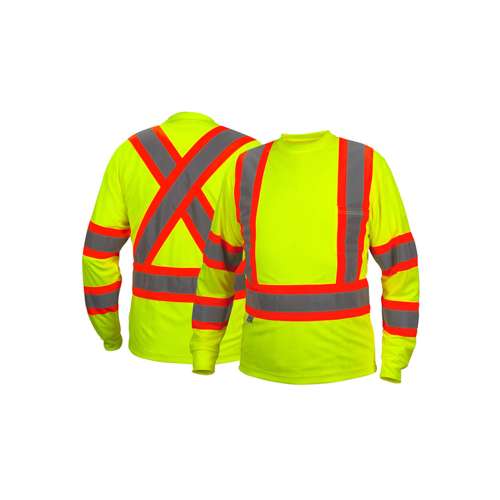 RCLTS3110 Long sleeve moisture wicking t-shirt in lime - Extra Large