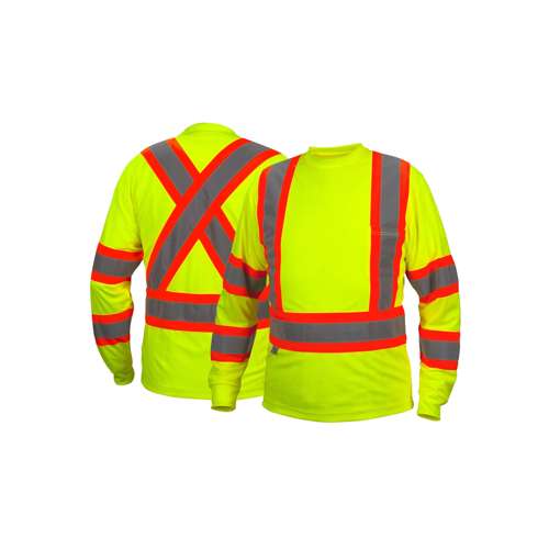RCLTS3110 Long sleeve moisture wicking t-shirt in lime - Extra Large