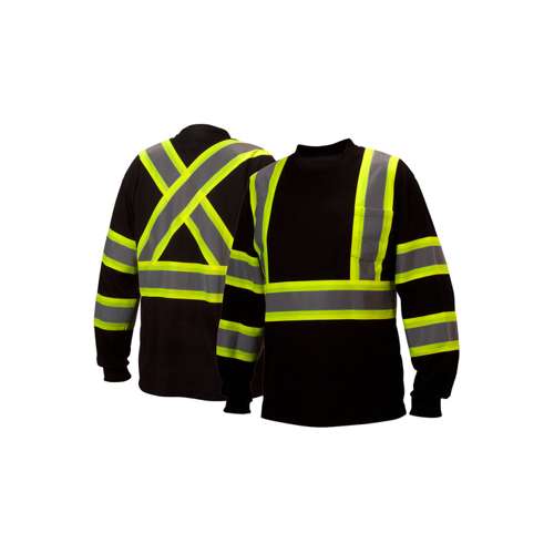 RCLTS3111 Long sleeve moisture wicking t-shirt in black - Large