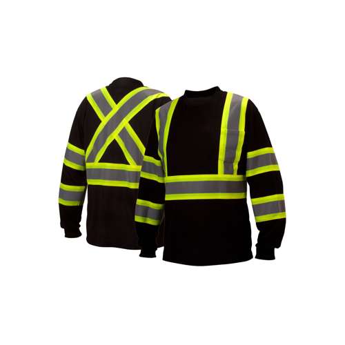 RCLTS3111 Long sleeve moisture wicking t-shirt in black - Large