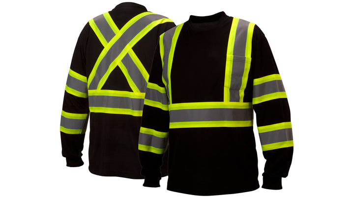 RCLTS3111 Long sleeve moisture wicking t-shirt in black - Large