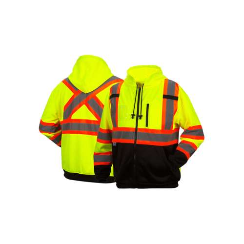 RCSZH3310 Canadian premium zipper sweatshirt in lime - Medium