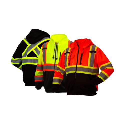 RCSZH3310 Canadian premium zipper sweatshirt in lime - Medium