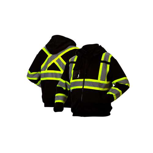RCSZH3311 Canadian premium zipper sweatshirt in black - extra large