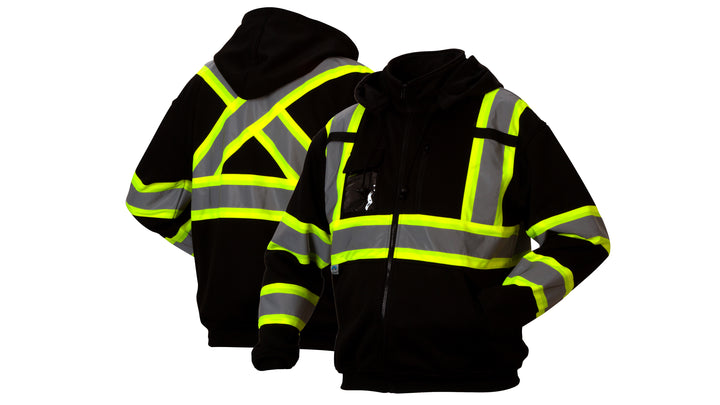 RCSZH3311 Canadian premium zipper sweatshirt in black - extra large
