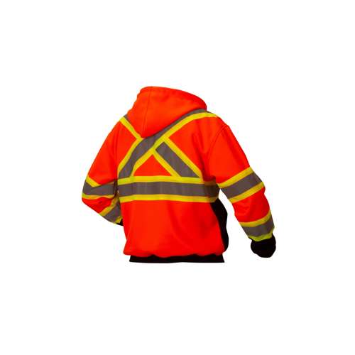 RCSZH3320 Canadian premium zipper sweatshirt in orange - extra large