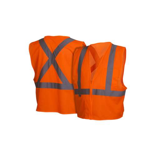 RCZ2120 Safety Vest - Hi-Vis Orange Vest with Reflective Tape - Size 3X Large