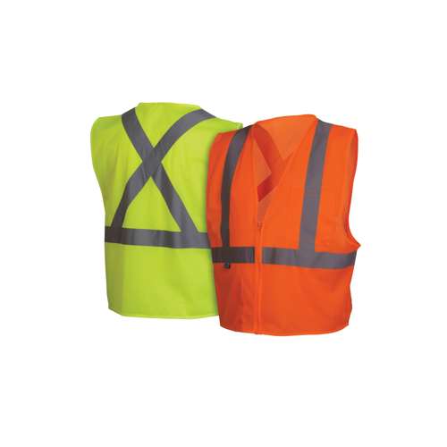 RCZ2120 Safety Vest - Hi-Vis Orange Vest with Reflective Tape - Size 3X Large