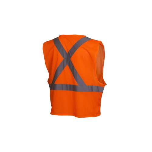 RCZ2120 Safety Vest - Hi-Vis Orange Vest with Reflective Tape - Size 3X Large