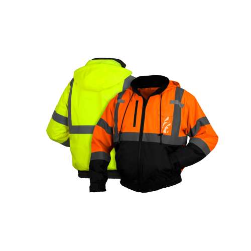 RJ3110 Winter Wear - Hi-Vis Lime Bomber Jacket - Size Extra Large
