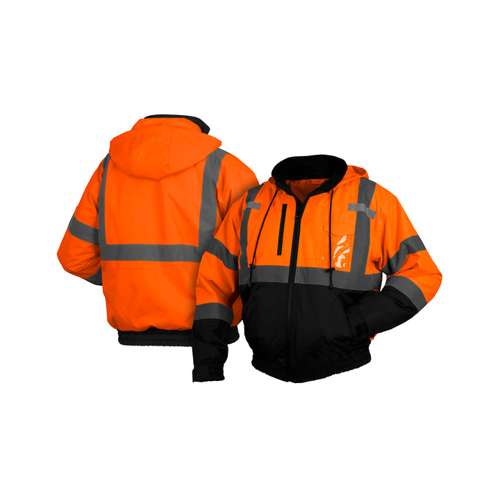 RJ3120 Winter Wear - Hi-Vis Orange Bomber Jacket - Size Extra Large