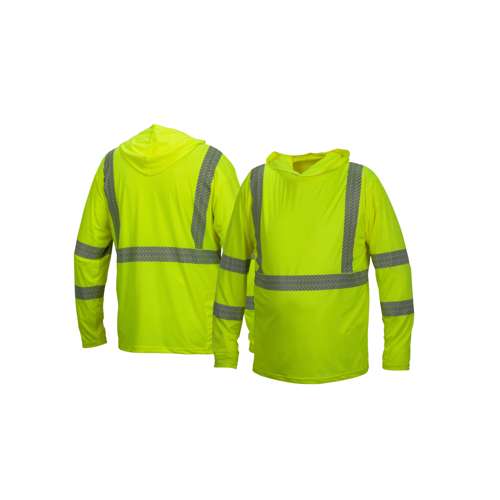 RLPH110 Lng Slv Pullover Hood ANSI - Lime - M