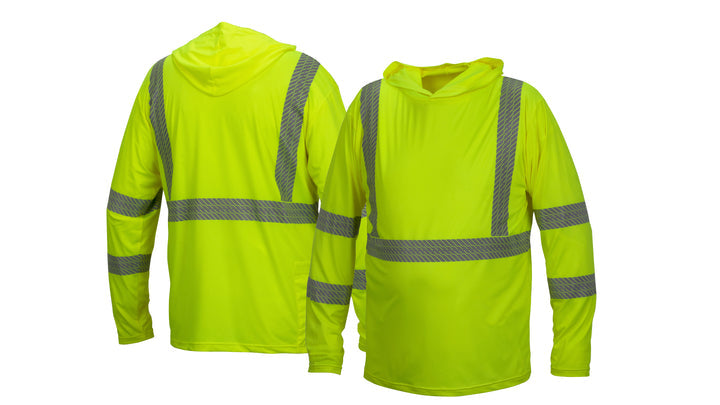 RLPH110 Lng Slv Pullover Hood ANSI - Lime - M
