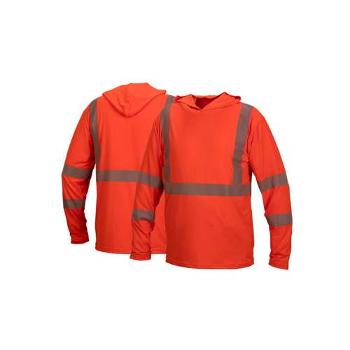RLPH120 Lng Slv Pullover Hood ANSI - Orng - S