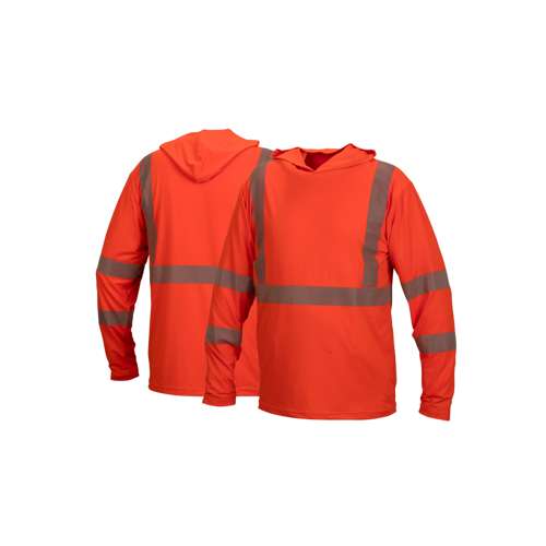 RLPH120 Lng Slv Pullover Hood ANSI - Orng - S
