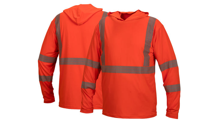 RLPH120 Lng Slv Pullover Hood ANSI - Orng - S