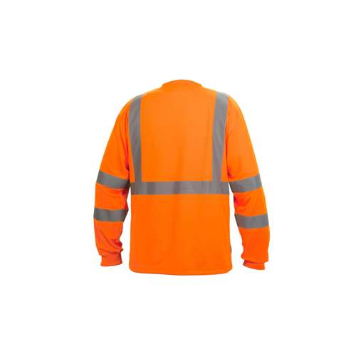 RLTS3120B T-Shirt - Hi-Vis Lime Long Sleeve T-Shirt - Size Extra Large - Hi-Vis orange lightweight polyester moisture wicking t-shirt with black bottom