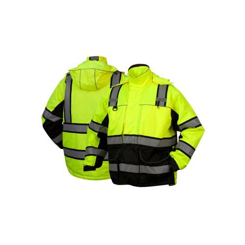 RPB3610 Class 3 multi-layer parka in lime - Extra Large