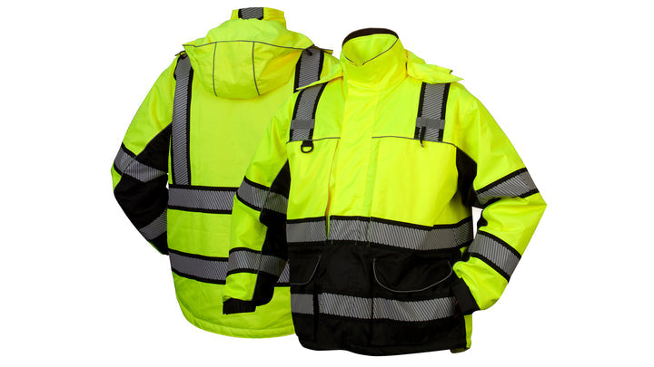 RPB3610 Class 3 multi-layer parka in lime - Extra Large