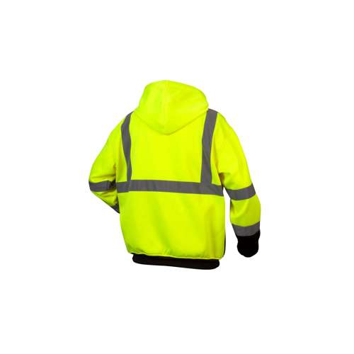 RSZH3310 Class 3 premium zipper sweatshirt in lime - Extra Large