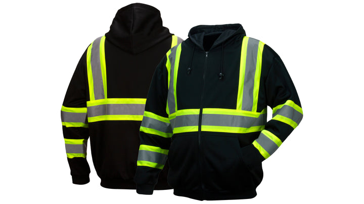 RSZH3411 Zipper Sweatshirt - Black -X Large