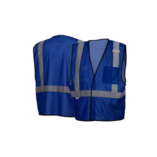RV1265 R Blue Vest w/Reflect Lg - XL