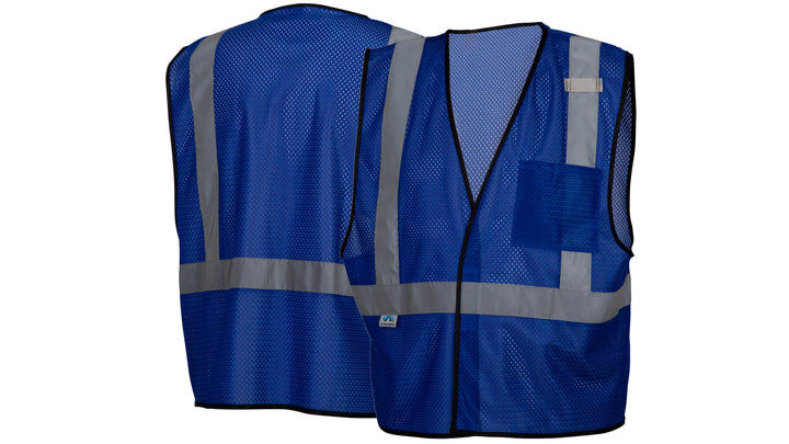 RV1265 R Blue Vest w/Reflect Lg - XL
