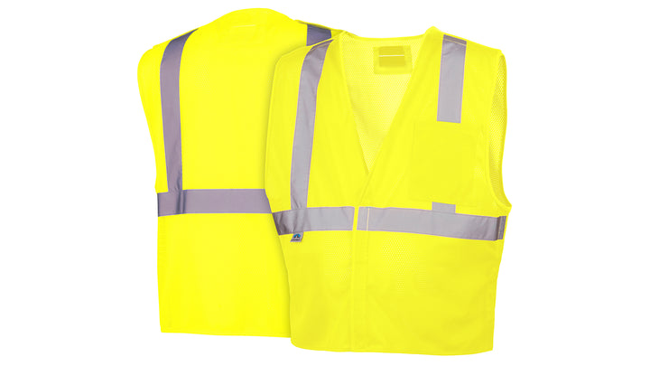 RVHL2510BRD Safety Vest - Hi-Vis Lime with 5 point DRing - Size 4X Large