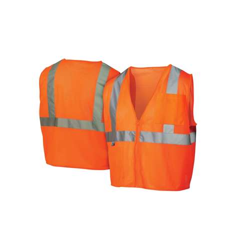 RVZ2120SE Safety Vest - Hi-Vis Orange - Self-Extinguishing - Size Extra Large