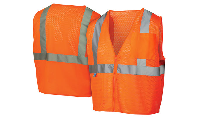 RVZ2120SE Safety Vest - Hi-Vis Orange - Self-Extinguishing - Size Extra Large