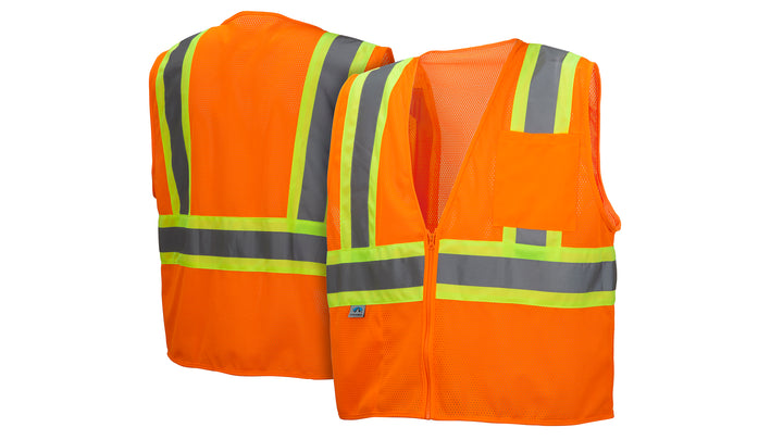 RVZ2220SE Safety Vest - Hi-Vis Orange - Self-Extinguishing - Size X Large