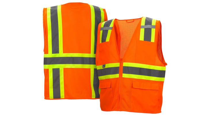 RVZ2320 Safety Vest - Hi-viz orange - All mesh - Size Extra Large