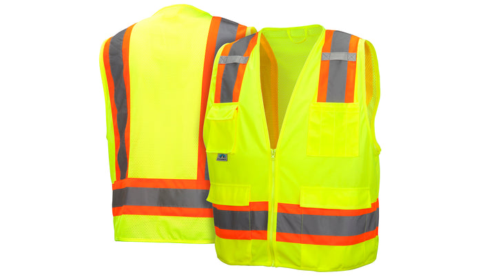 RVZ2410 Safety Vest - Hi-Vis Lime - Size Extra Large