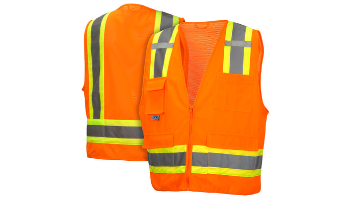 RVZ2420 Safety Vest - Hi-Vis Orange - Size Extra Large