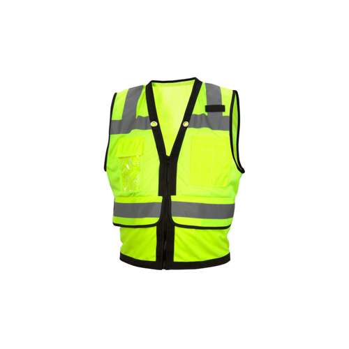 RVZ2810 Safety Vest - Hi-Vis Lime with Black Trim - Size Extra Large