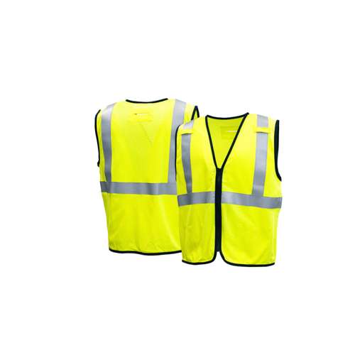 RVZ5210FRX5 Class 2 - Mesh FR Vest w/ Zipper  - Lime -5XL